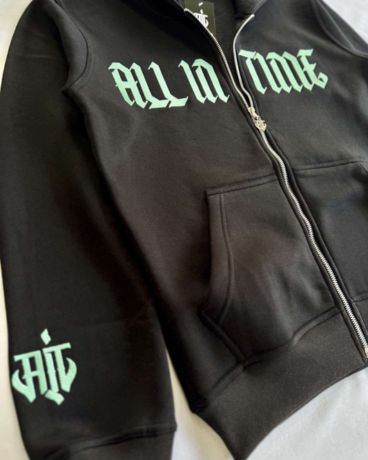 ALL IN TIME Tracksuit Set Zip Up - Teal